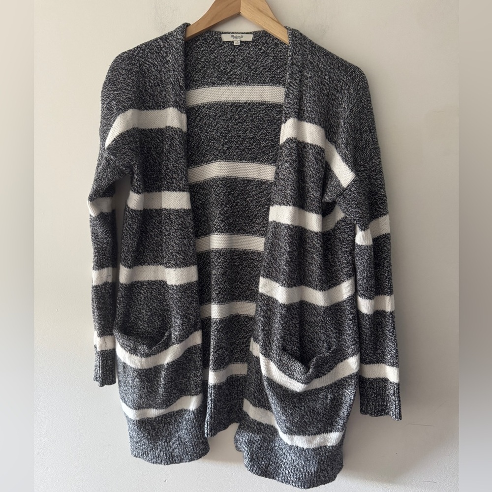 Madewell Charlie‎ Heathered Sweater Open Front Cardigan Striped E5275 Size Small